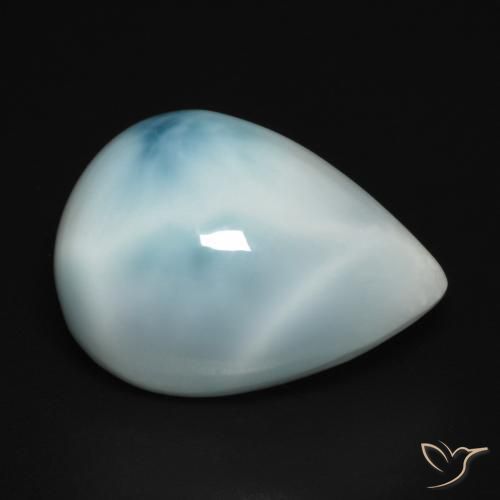 9.45ct Naturel Bleu vert Larimar, En forme de poire, Opaque