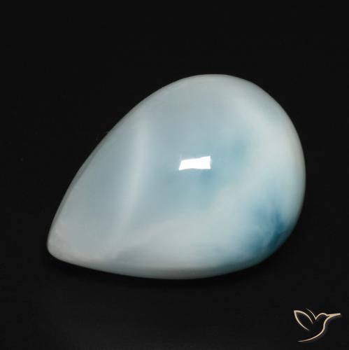 Larimar Bleu vert naturelle En forme de poire, 9.45 ct, Opaque