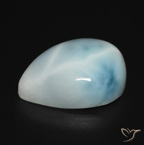 Larimar Bleu vert naturelle En forme de poire, 9.45 ct, Opaque