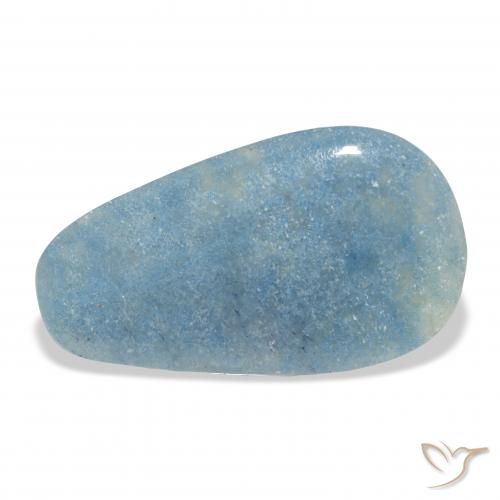 10.81ct Naturel Bleu aquatique léger Lazulite, Fantaisie, Opaque