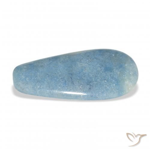 Lazulite Bleu aquatique léger naturelle Fantaisie, 10.81 ct, Opaque