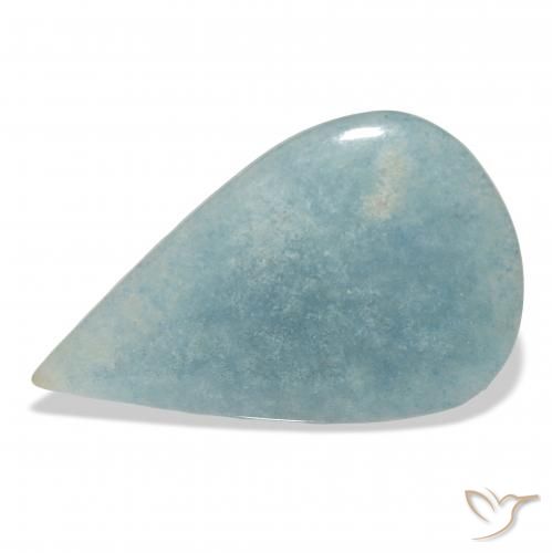 19.52ct Naturel Bleu verdâtre léger Lazulite, En forme de poire, Opaque
