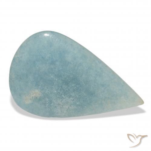 Lazulite Bleu verdâtre léger naturelle En forme de poire, 19.52 ct, Opaque
