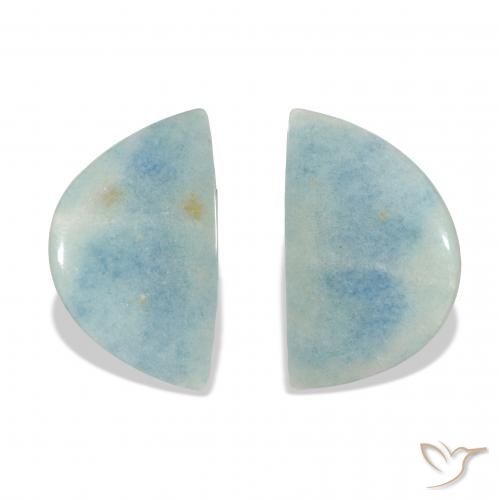 28.65ctw Naturel Bleu ciel léger Lazulite, Fantaisie, Opaque