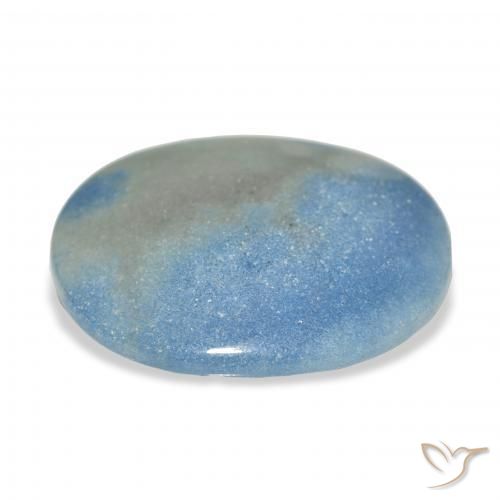 Lazulite Bleu ciel naturelle ovale, 20.64 ct, Opaque