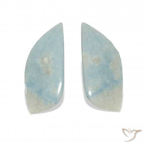 44.13ctw Naturel Bleu bébé Lazulite, Fantaisie, Opaque