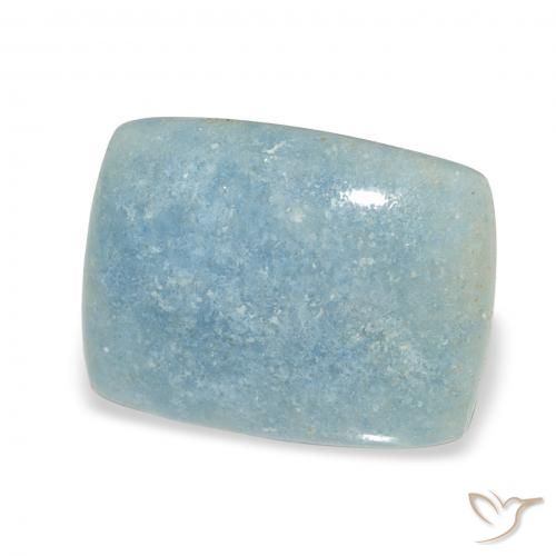 Lazulite Bleu clair naturelle Coussin, 13.08 ct, Opaque