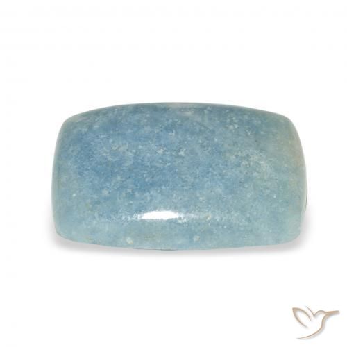 Lazulite Bleu clair naturelle Coussin, 13.08 ct, Opaque