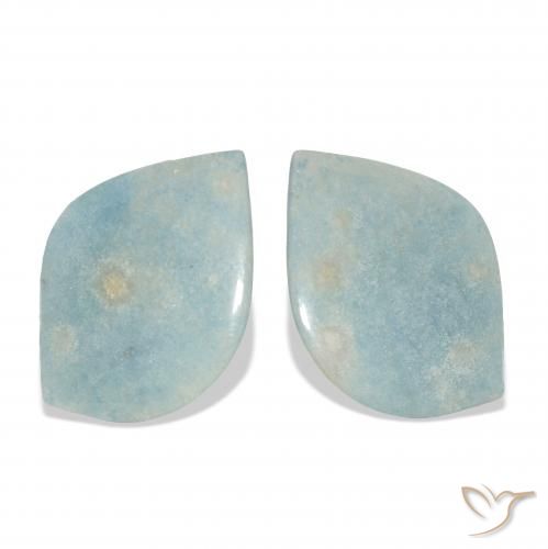 53.69ctw Naturel Bleu bébé Lazulite, Fantaisie, Opaque