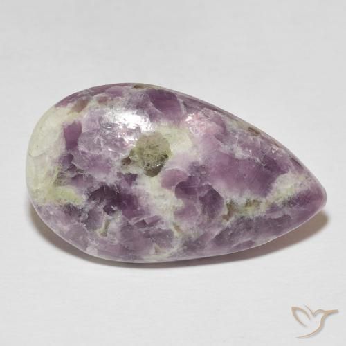 Lépidolite Multicolore naturelle En forme de poire, 21.98 ct, Opaque