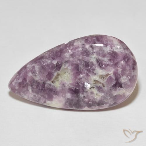40.86ct Naturel Multicolore Lépidolite, En forme de poire, Opaque