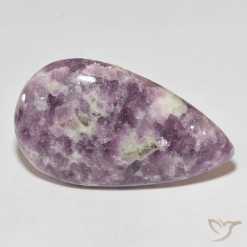 Lépidolite Multicolore naturelle En forme de poire, 40.86 ct, Opaque