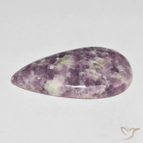 Lépidolite Multicolore naturelle En forme de poire, 40.86 ct, Opaque