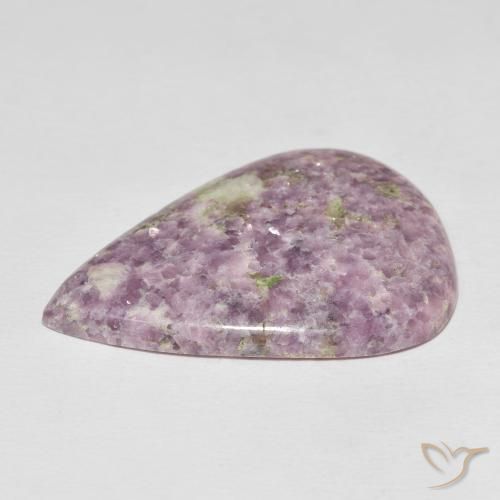 Lépidolite Multicolore naturelle En forme de poire, 40.40 ct, Opaque