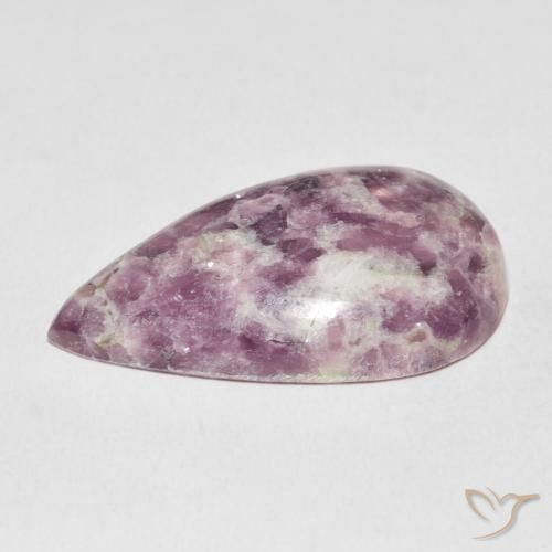 Lépidolite Multicolore naturelle En forme de poire, 26.75 ct, Opaque