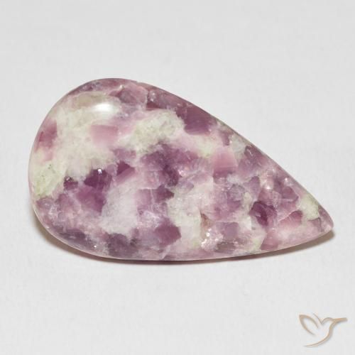 Lépidolite Multicolore naturelle En forme de poire, 21.06 ct, Opaque