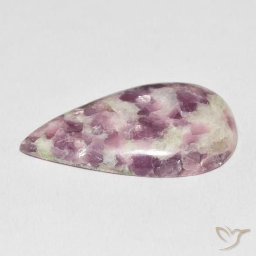 Lépidolite Multicolore naturelle En forme de poire, 21.06 ct, Opaque