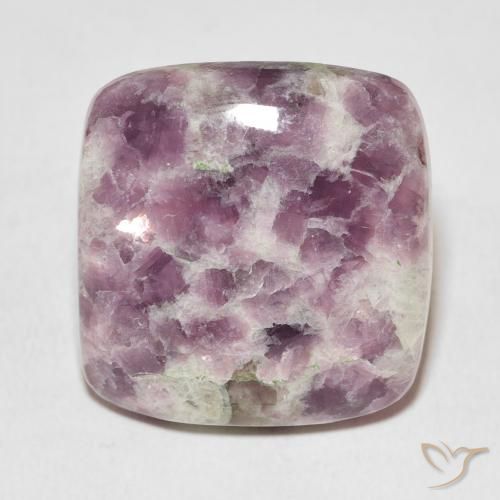 23.76ct Naturel Multicolore Lépidolite, Coussin, Opaque