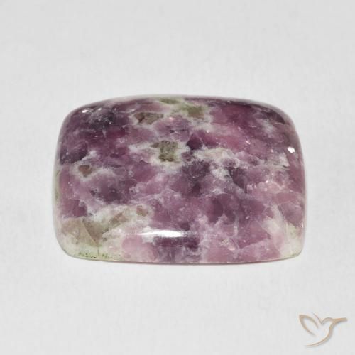 Lépidolite Multicolore naturelle Coussin, 24.29 ct, Opaque