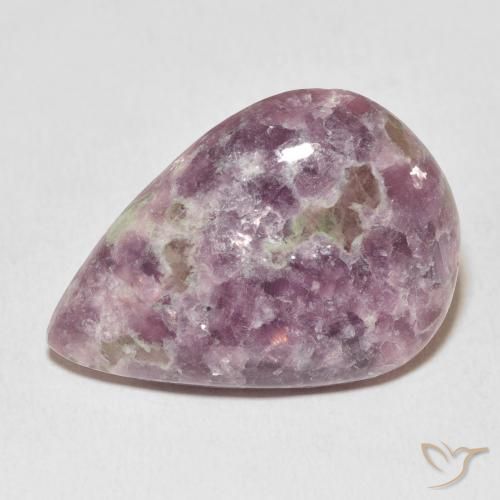 20.96ct Naturel Multicolore Lépidolite, En forme de poire, Opaque