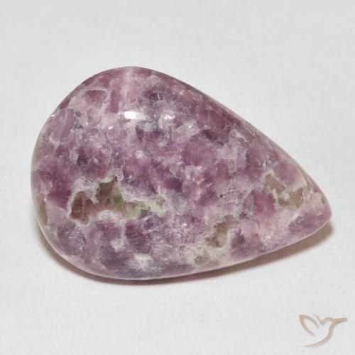 Lépidolite Multicolore naturelle En forme de poire, 20.96 ct, Opaque