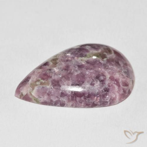 Lépidolite Multicolore naturelle En forme de poire, 20.96 ct, Opaque