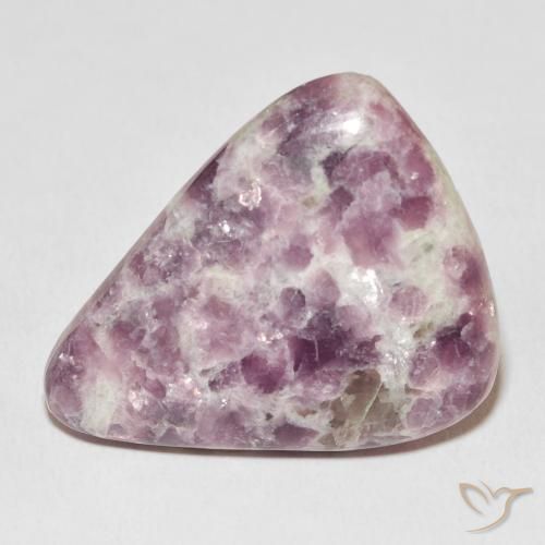 Lépidolite multicolore naturelle en forme de poire, 33,84 ct, opaque