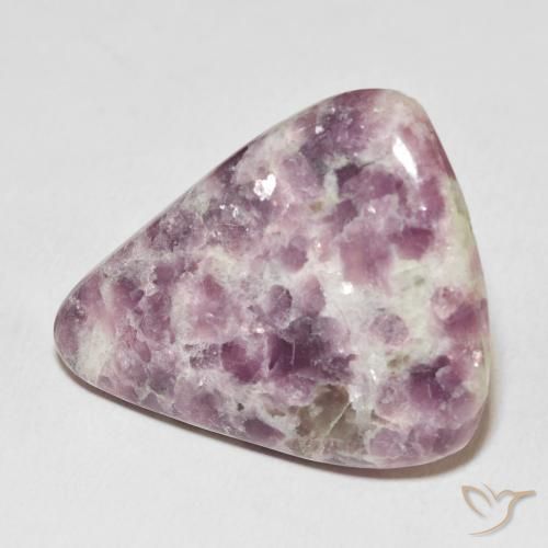 Lépidolite multicolore naturelle en forme de poire, 33,84 ct, opaque