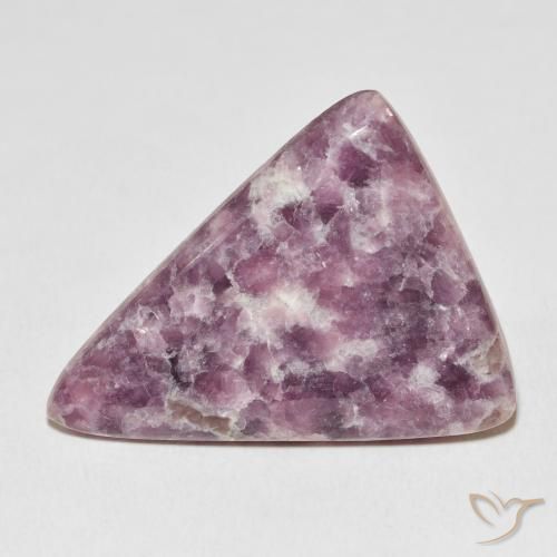 Lépidolite Multicolore naturelle Trillion, 31.40 ct, Opaque