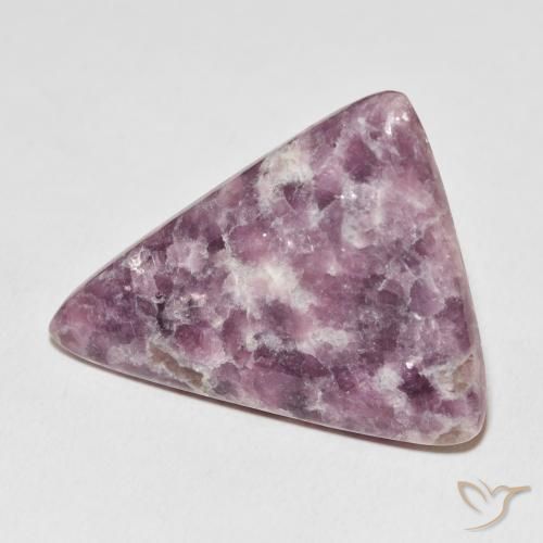 Lépidolite Multicolore naturelle Trillion, 31.40 ct, Opaque