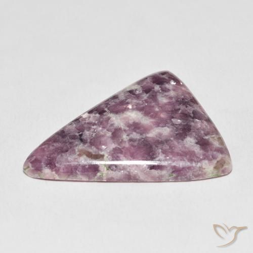 Lépidolite Multicolore naturelle Trillion, 31.40 ct, Opaque