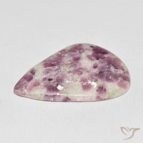 Lépidolite Multicolore naturelle En forme de poire, 26.22 ct, Opaque