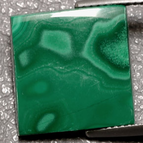 Malachite vert naturelle baguette, 11,01 ct, opaque