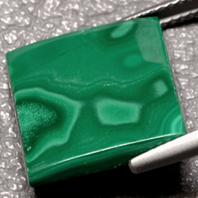 Malachite vert naturelle baguette, 11,01 ct, opaque