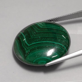 Malachite vert naturelle coupe roude, 41,41 ct, opaque