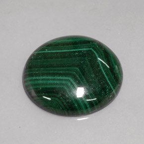 Malachite vert naturelle coupe roude, 41,41 ct, opaque