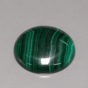 Malachite vert naturelle coupe roude, 42,90 ct, opaque