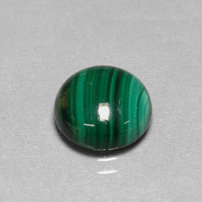 Malachite Vert multicolore naturelle Coupe roude, 4.34 ct, Opaque