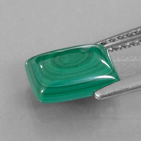Malachite vert naturelle baguette, 2,05 ct, opaque