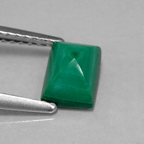 Malachite Vert multicolore naturelle Baquette, 1.58 ct, Opaque