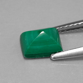 Malachite Vert multicolore naturelle Baquette, 1.58 ct, Opaque