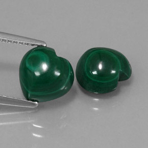 Achetez naturel ct vert malachite gems, forme de coeur, en provenance congo chez gemselect. en stock, livraison internationale!