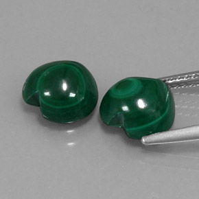Achetez naturel ct vert malachite gems, forme de coeur, en provenance congo chez gemselect. en stock, livraison internationale!