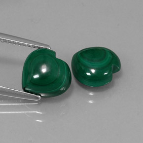 Achetez naturel ct vert malachite gems, forme de coeur, en provenance congo chez gemselect. en stock, livraison internationale!