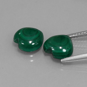 Achetez naturel ct vert malachite gems, forme de coeur, en provenance congo chez gemselect. en stock, livraison internationale!