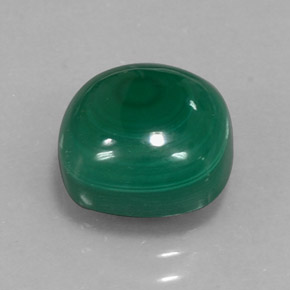 Malachite vert naturelle coupe coussin, 6,72 ct, opaque