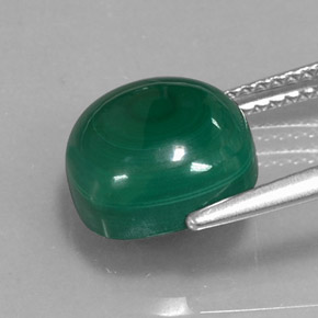 Malachite vert naturelle coupe coussin, 6,72 ct, opaque