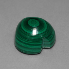 Malachite vert naturelle forme de coeur, 12,10 ct, opaque