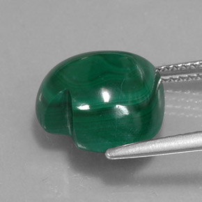 Malachite vert naturelle forme de coeur, 10,48 ct, opaque
