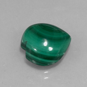 Malachite Vert multicolore naturelle Forme de coeur, 9.29 ct, Opaque